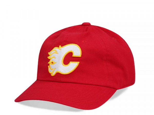 American Needle Calgary Flames Red Blue Line Dadhat Strapback Cap