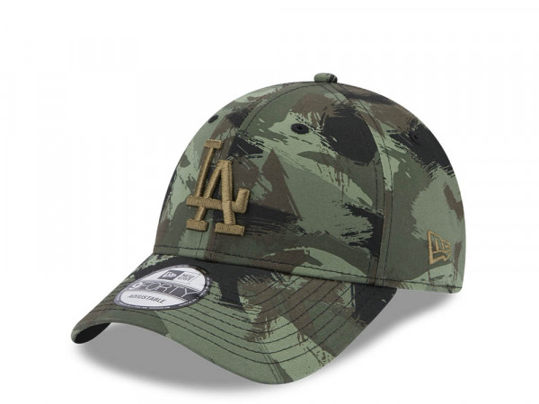 New Era Los Angeles Dodgers Painted Green 9Forty Strapback Cap