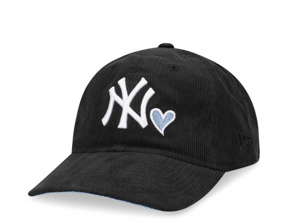 New Era New York Yankees Black Cord Heart Edition 9Twenty Strapback Cap