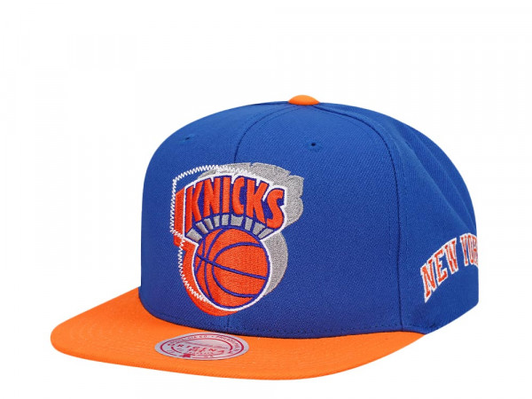 Mitchell & Ness New York Knicks Logo Blur Hardwood Classic Snapback Cap