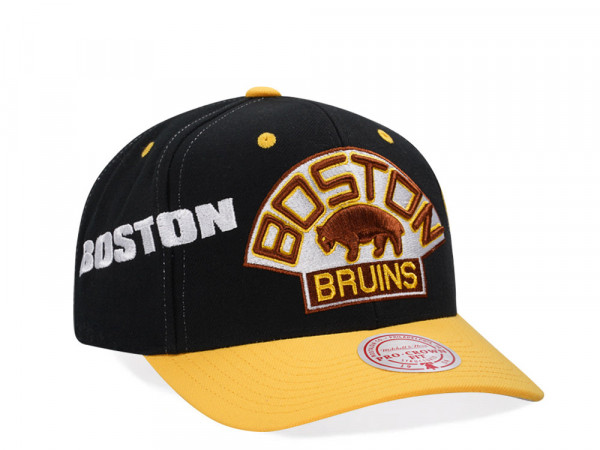Mitchell & Ness Boston Bruins Vintage Logo Pro Crown Fit Snapback Cap