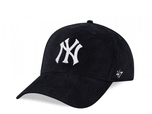 47Brand New York Yankees Black Thick Cord MVP Strapback Cap