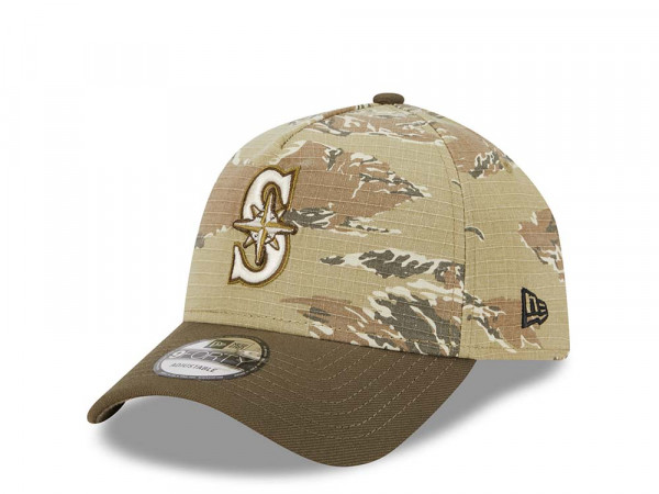 New Era Seattle Mariners Tiger Camo Two Tone 9Forty A Frame Snapback Cap