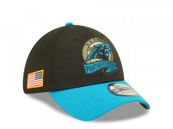 New Era Carolina Panthers Salute to Service 2022 39Thirty Stretch Cap