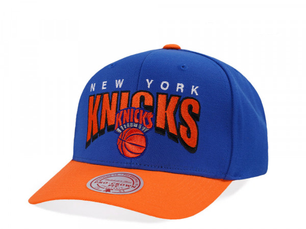 Mitchell & Ness New York Knicks Hardwood Classic Pro Crown Fit Blue Snapback Cap